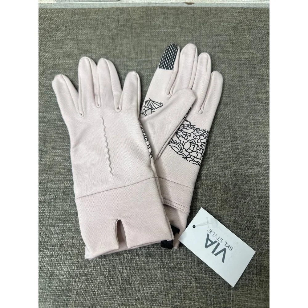 Womens OTG Gloves M/L Blush By Via SKL Style Touchscreen Compatible